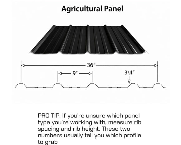 Corrugated Panel Insert Stock ** Standard AG and Standing Seam **