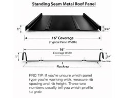 Corrugated Panel Insert Stock ** Standard AG and Standing Seam **