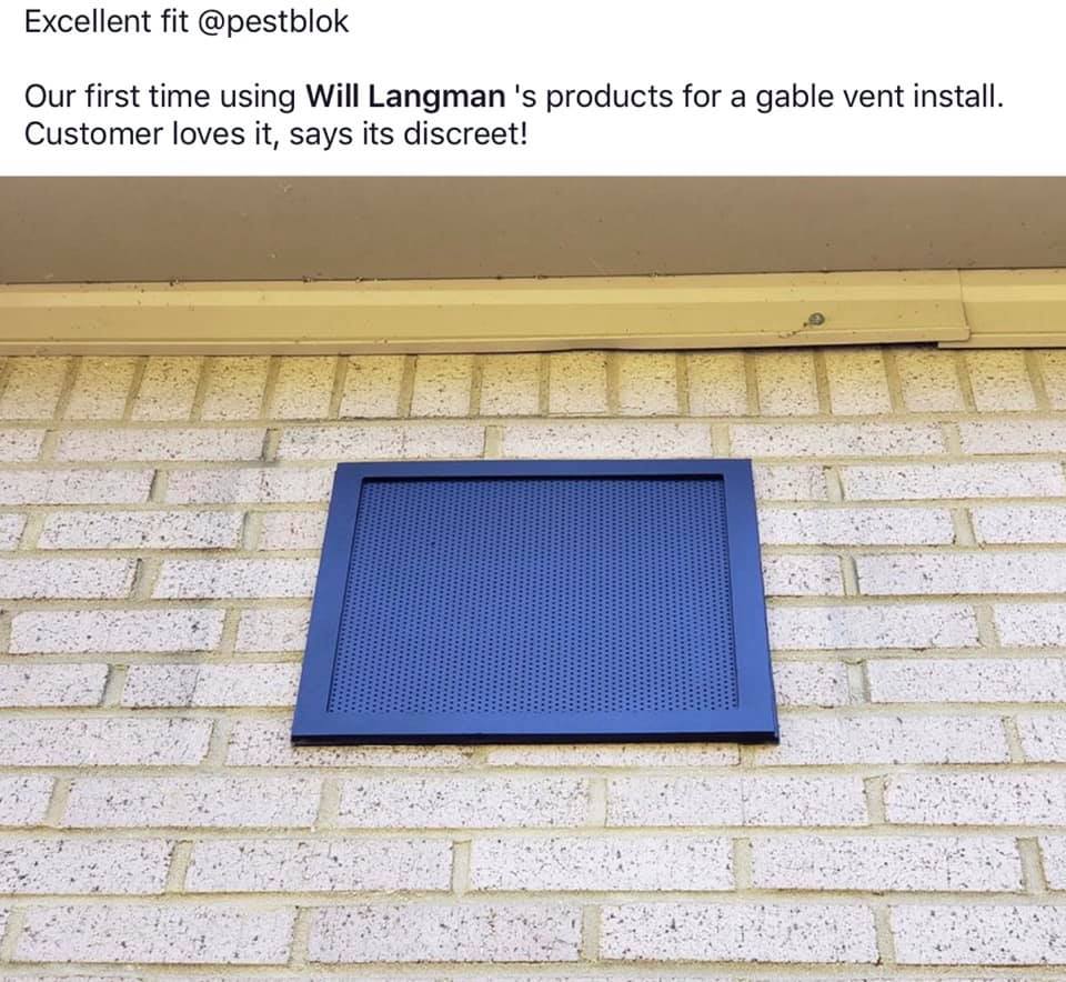 Rectangle/Square GABLEBLOK Gable Vent Cover PESTBLOK